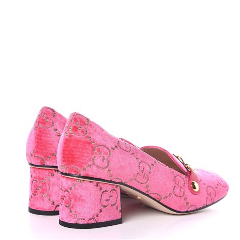 gucci sylvie velvet pink shoes|Gucci jordaan velvet.